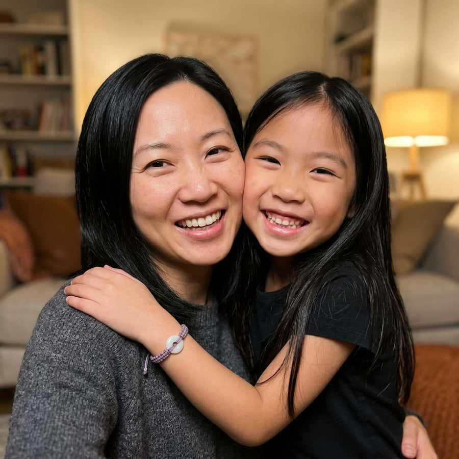Child wearing the Jadea bracelet